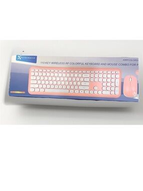 Wireless 110-Key Keyboard and Mouse Combo - Pink